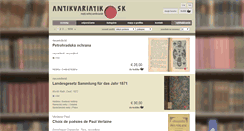 Desktop Screenshot of antikvariatik.sk