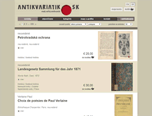Tablet Screenshot of antikvariatik.sk